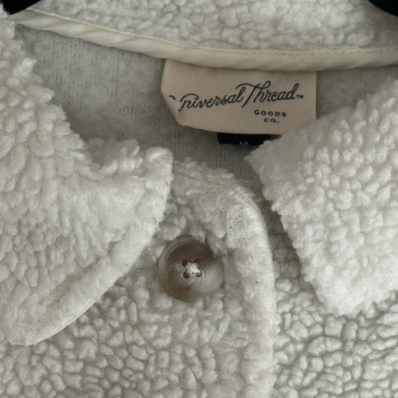 Cream Sherpa Jacket Women’s Size Medium Cozy Warm Trendy Teddybear Comfy - Picture 11 of 11